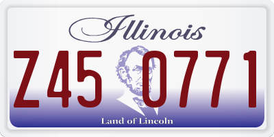 IL license plate Z450771