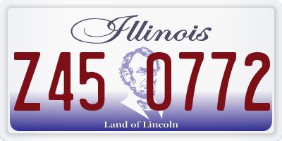 IL license plate Z450772