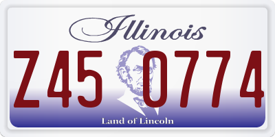 IL license plate Z450774