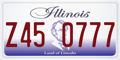IL license plate Z450777
