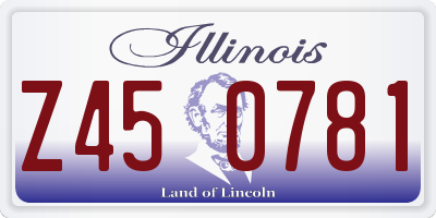 IL license plate Z450781