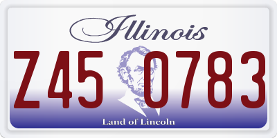 IL license plate Z450783