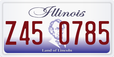 IL license plate Z450785
