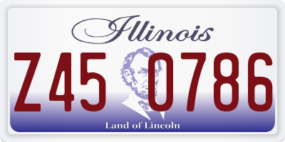 IL license plate Z450786