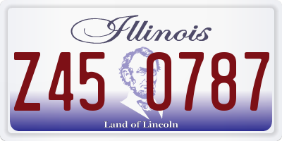 IL license plate Z450787