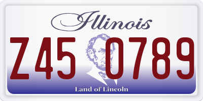 IL license plate Z450789
