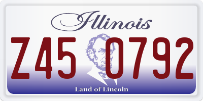 IL license plate Z450792