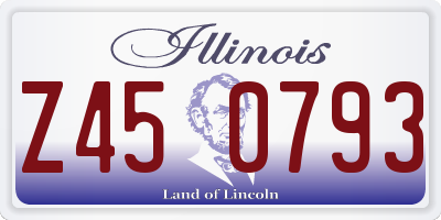 IL license plate Z450793