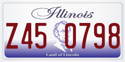 IL license plate Z450798