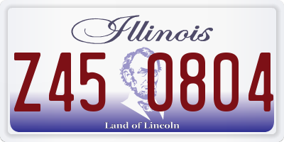 IL license plate Z450804