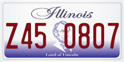 IL license plate Z450807