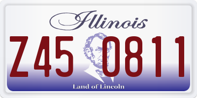 IL license plate Z450811