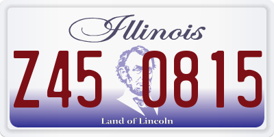 IL license plate Z450815