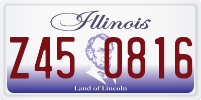 IL license plate Z450816