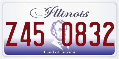 IL license plate Z450832