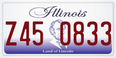 IL license plate Z450833