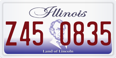 IL license plate Z450835