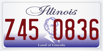 IL license plate Z450836