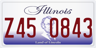 IL license plate Z450843
