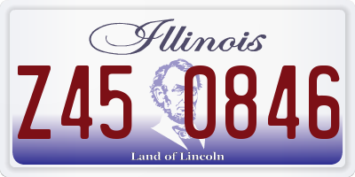 IL license plate Z450846