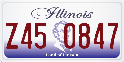 IL license plate Z450847