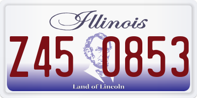 IL license plate Z450853