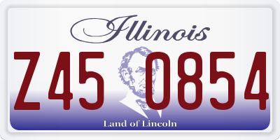 IL license plate Z450854