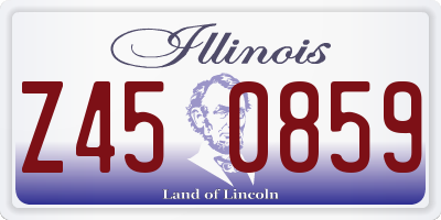 IL license plate Z450859