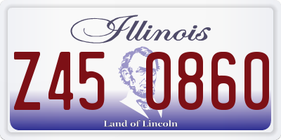 IL license plate Z450860