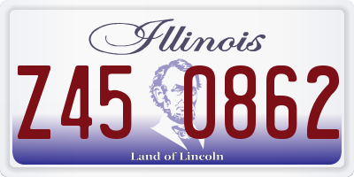 IL license plate Z450862