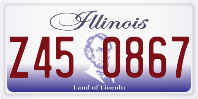 IL license plate Z450867