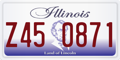 IL license plate Z450871