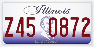 IL license plate Z450872