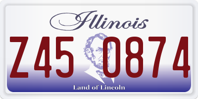IL license plate Z450874