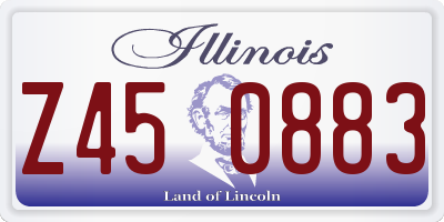 IL license plate Z450883