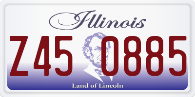 IL license plate Z450885