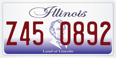 IL license plate Z450892