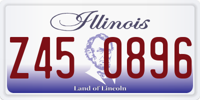 IL license plate Z450896