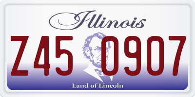 IL license plate Z450907