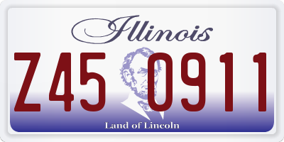 IL license plate Z450911
