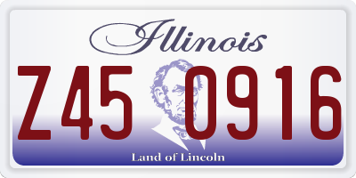 IL license plate Z450916