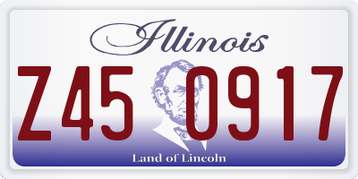 IL license plate Z450917