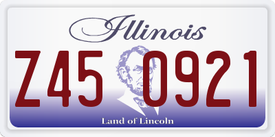 IL license plate Z450921