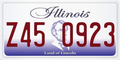 IL license plate Z450923