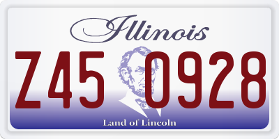 IL license plate Z450928