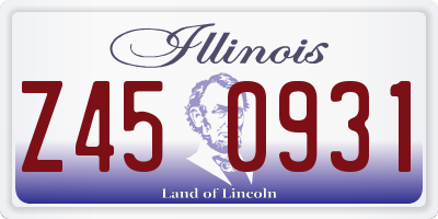 IL license plate Z450931