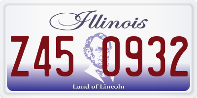 IL license plate Z450932