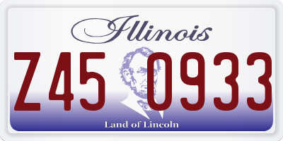 IL license plate Z450933