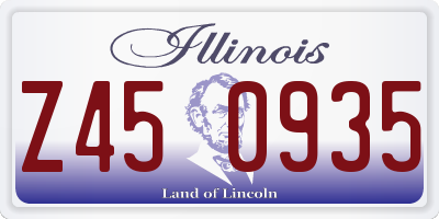 IL license plate Z450935