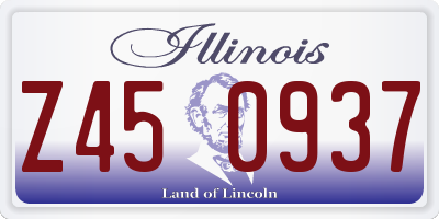 IL license plate Z450937